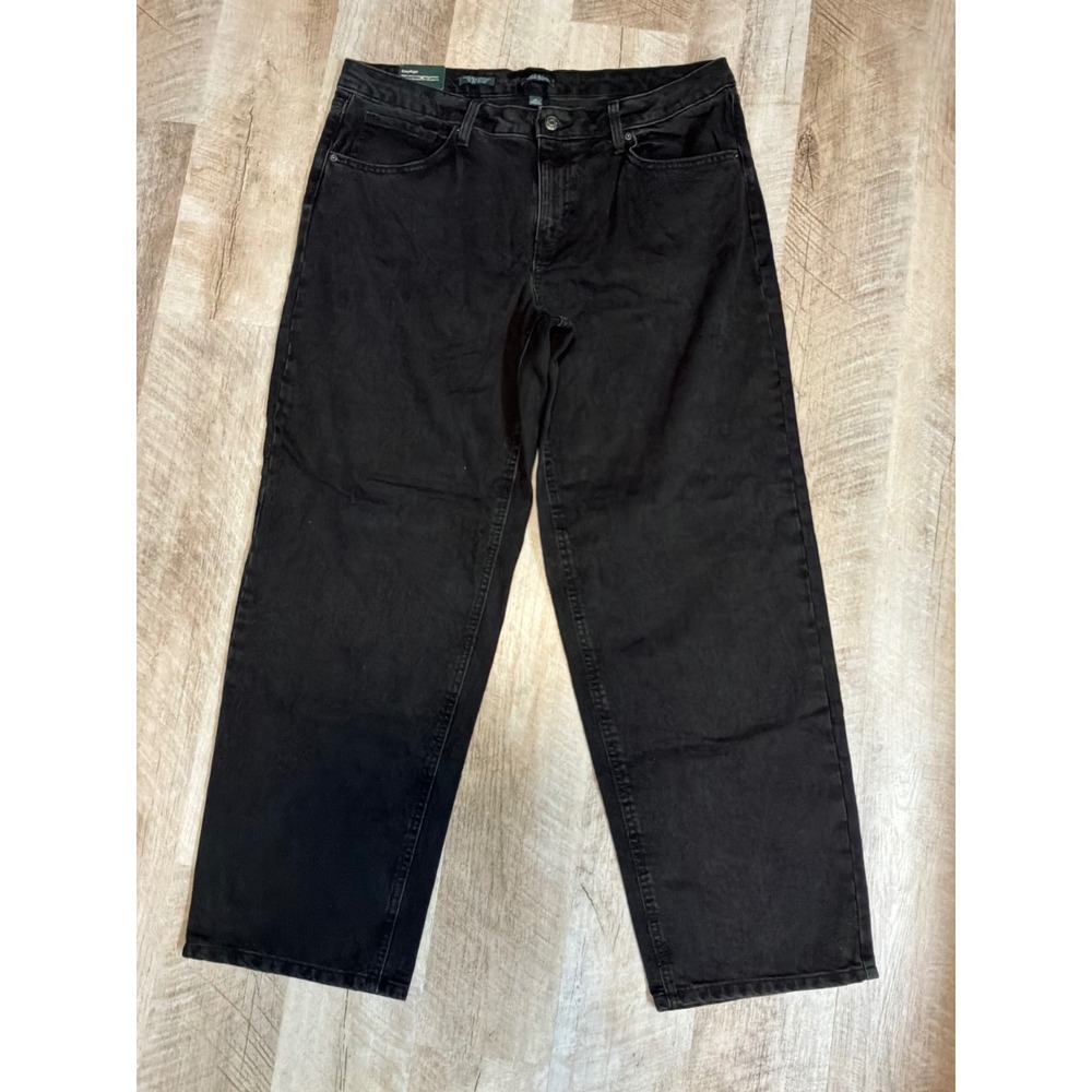 NWT Wild Fable Women's 90s Relaxed Straight Mid Rise Jeans Black easyrigid SZ 14